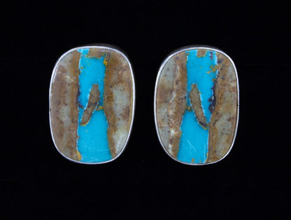 Natural Royston Ribbon Turquoise Earrings