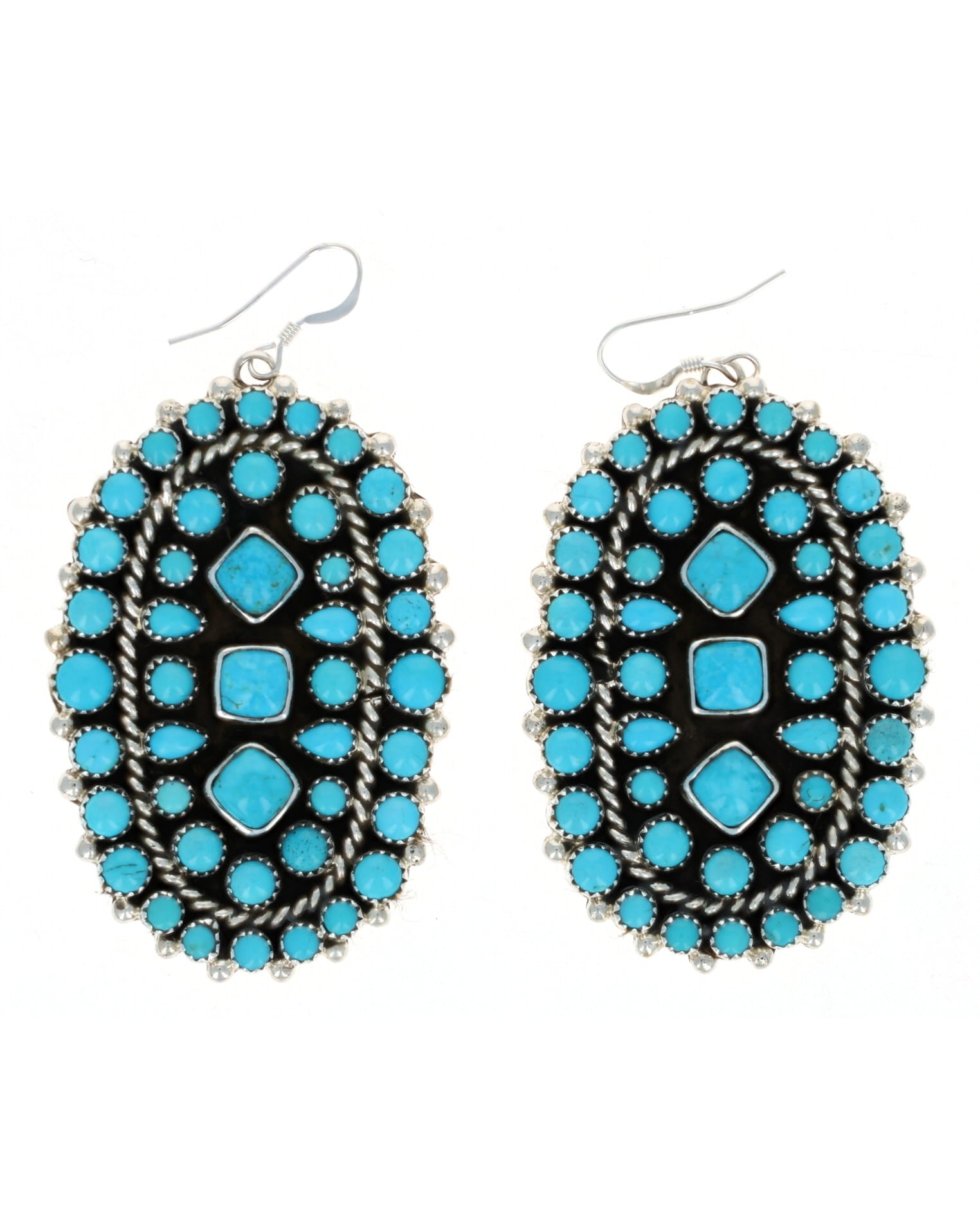 Natural Sleeping Beauty Turquoise Cluster Earrings