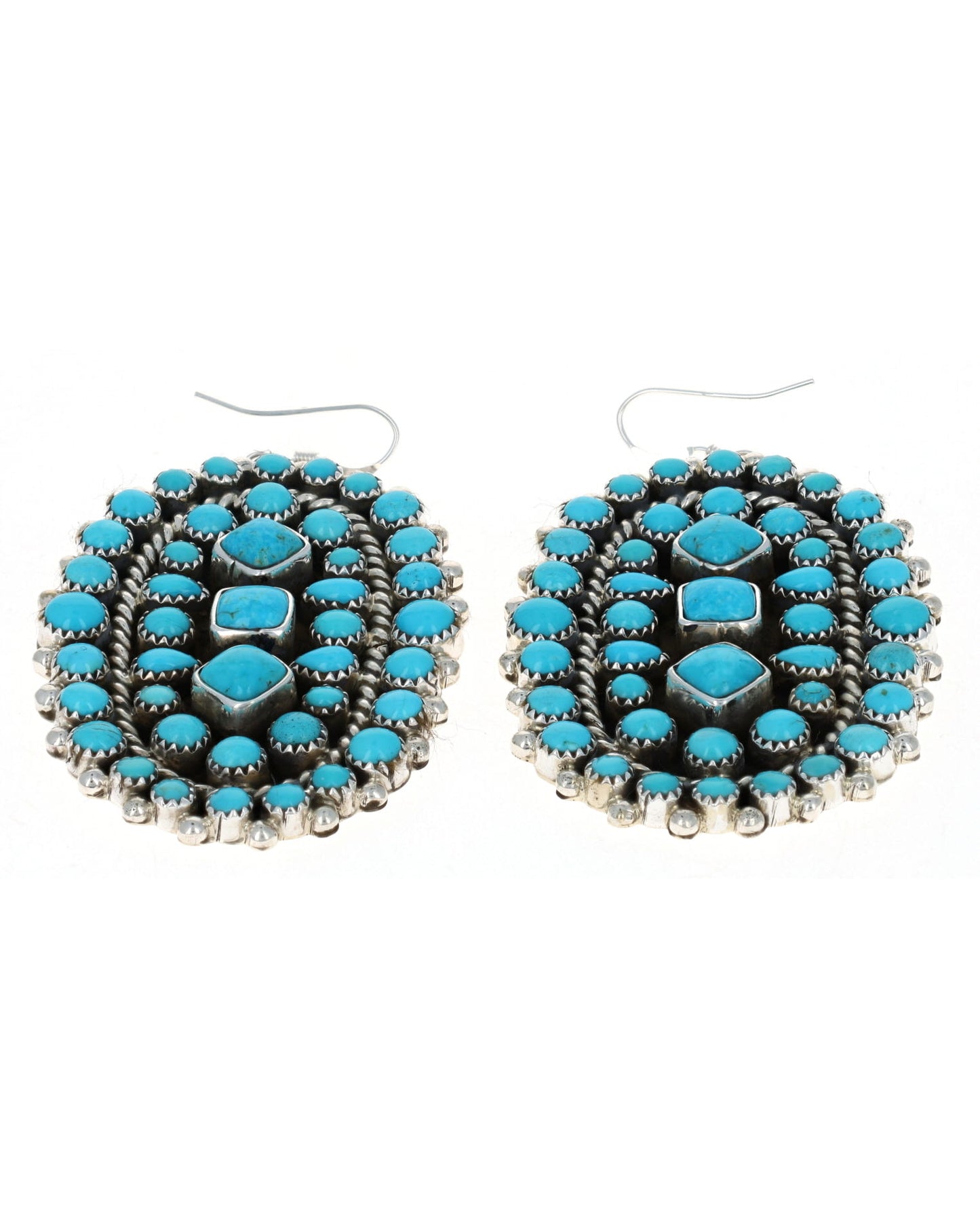 Natural Sleeping Beauty Turquoise Cluster Earrings