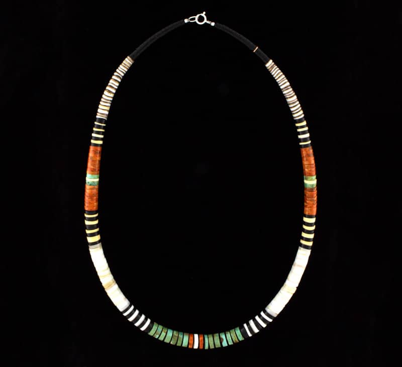 Graduated Multi-Color Heishi Necklace