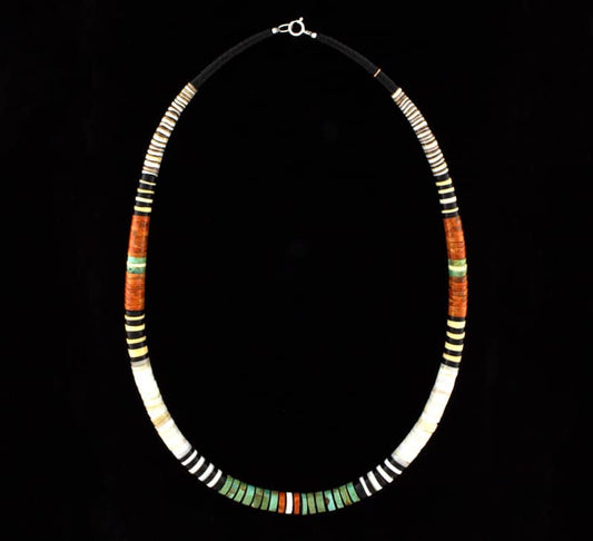 Graduated Multi-Color Heishi Necklace