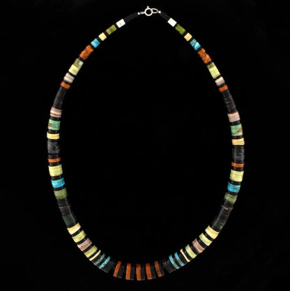 Graduated Multi-Color Heishi Necklace