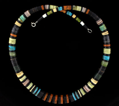 Graduated Multi-Color Heishi Necklace