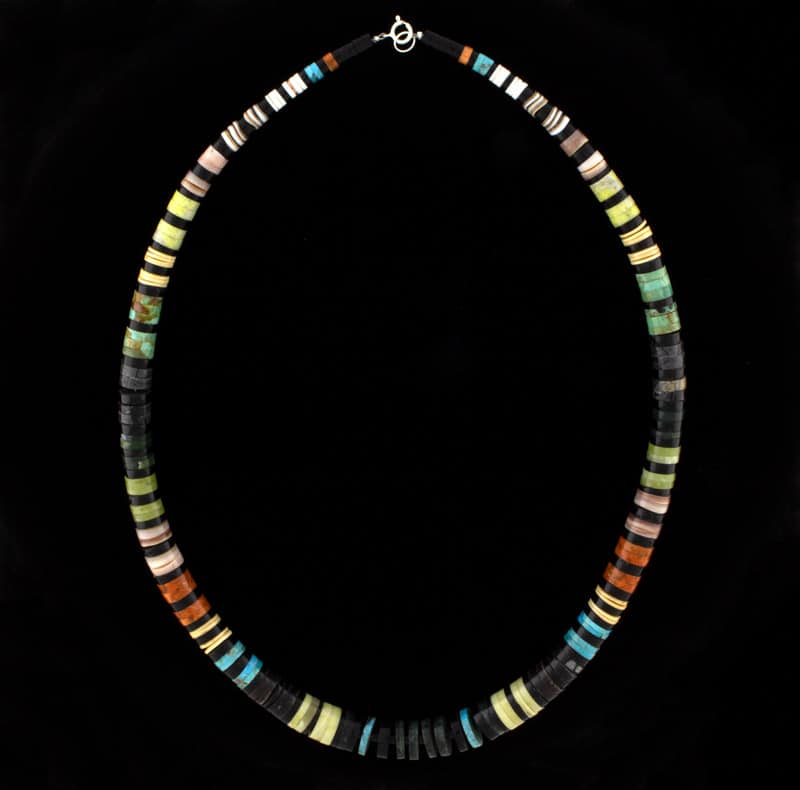 Graduated Multi-Color Heishi Necklace