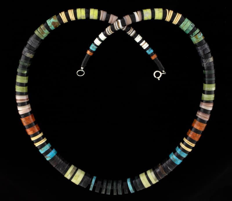 Graduated Multi-Color Heishi Necklace