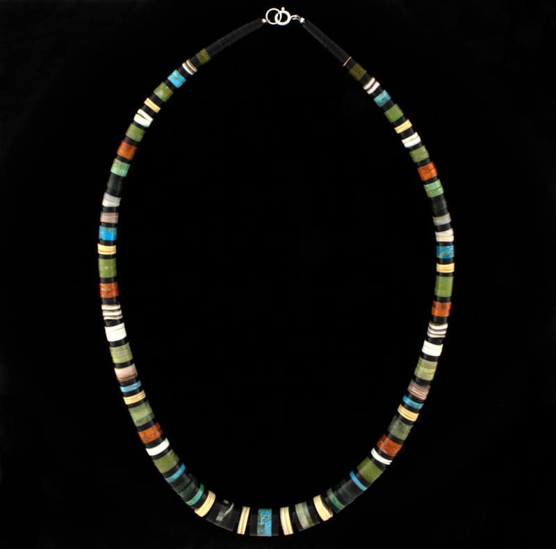 Graduated Multi-Color Heishi Necklace