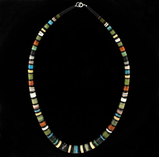 Graduated Multi-Color Heishi Necklace