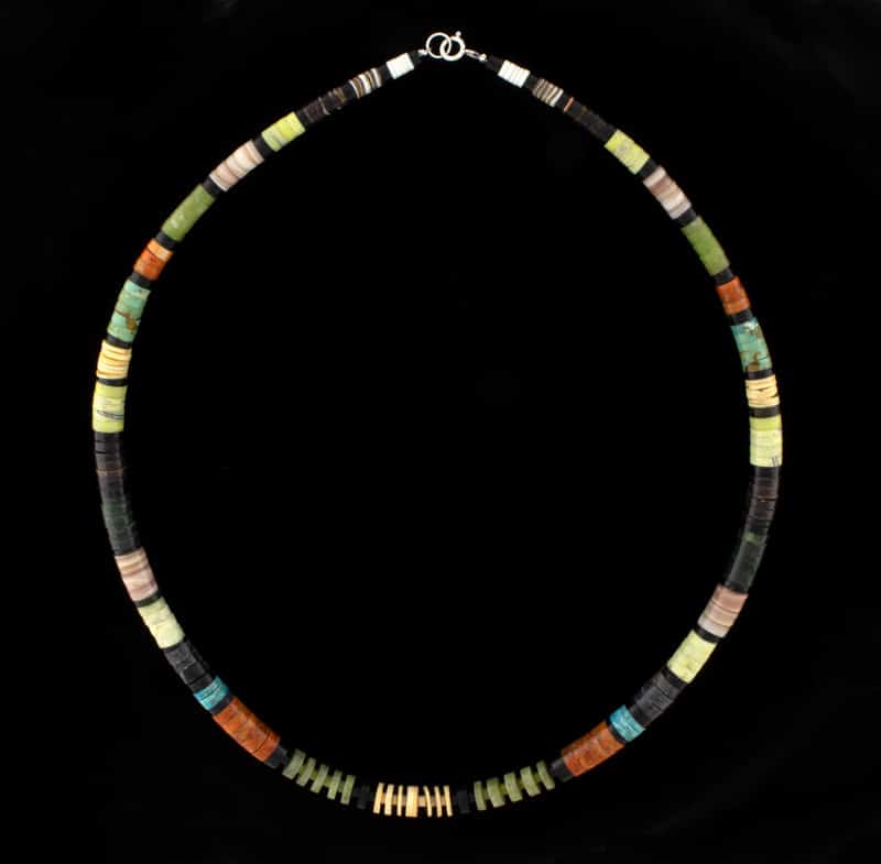 Graduated Multi-Color Heishi Necklace