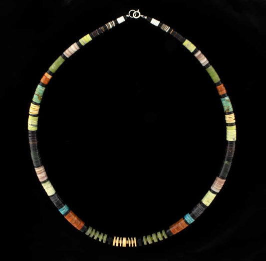 Graduated Multi-Color Heishi Necklace