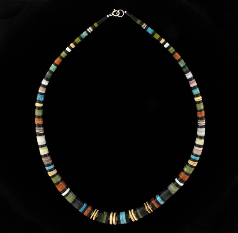 Graduated Multi-Color Heishi Necklace