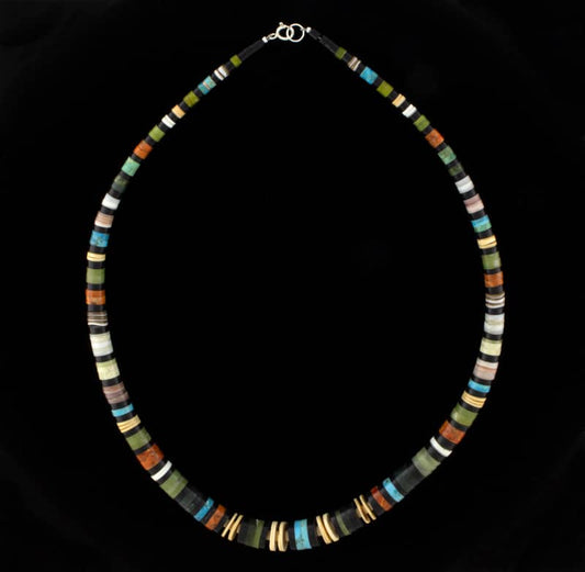 Graduated Multi-Color Heishi Necklace