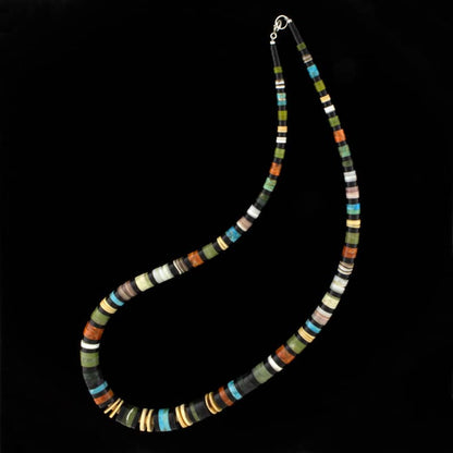 Graduated Multi-Color Heishi Necklace