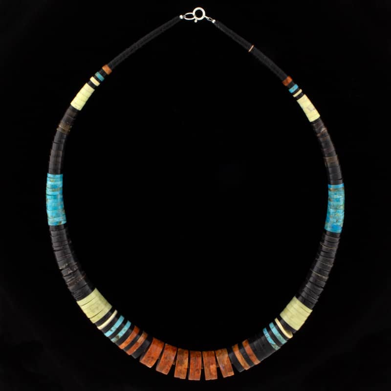 Graduated Multi-Color Heishi Necklace