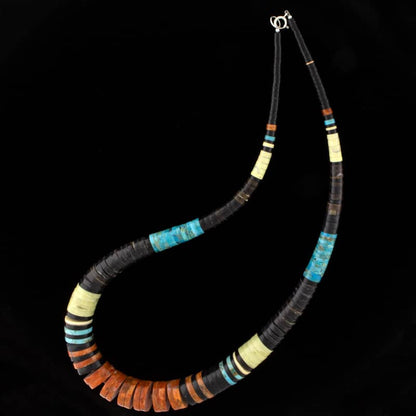 Graduated Multi-Color Heishi Necklace