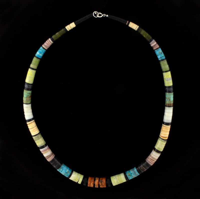 Graduated Multi-Color Heishi Necklace