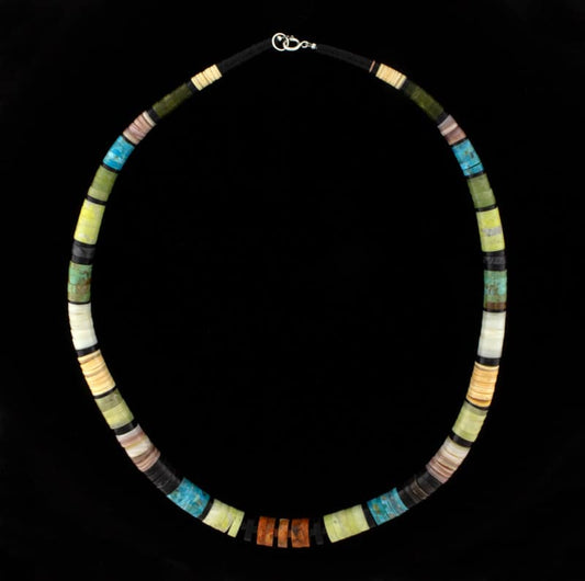 Graduated Multi-Color Heishi Necklace