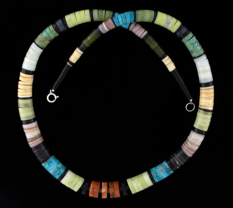 Graduated Multi-Color Heishi Necklace