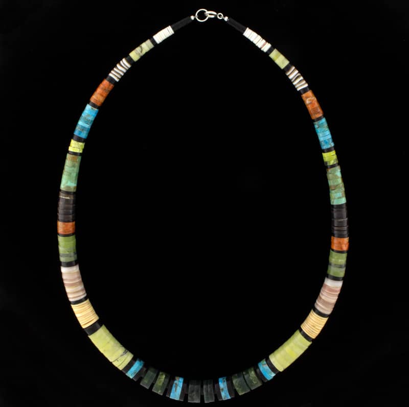 Graduated Multi-Color Heishi Necklace