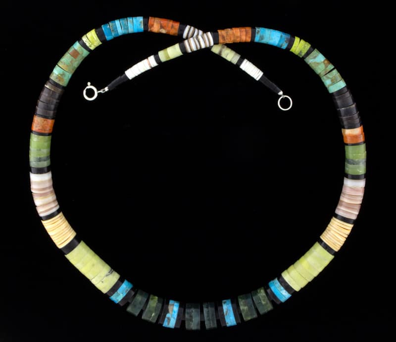 Graduated Multi-Color Heishi Necklace