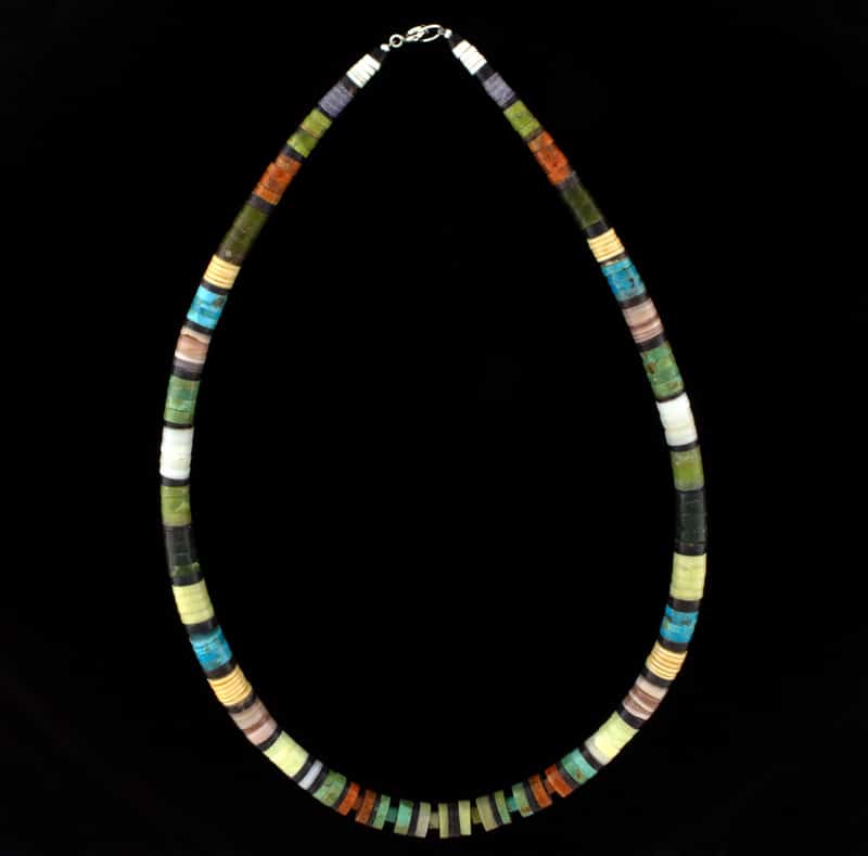 Graduated Multi-Color Heishi Necklace