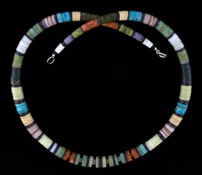 Graduated Multi-Color Heishi Necklace