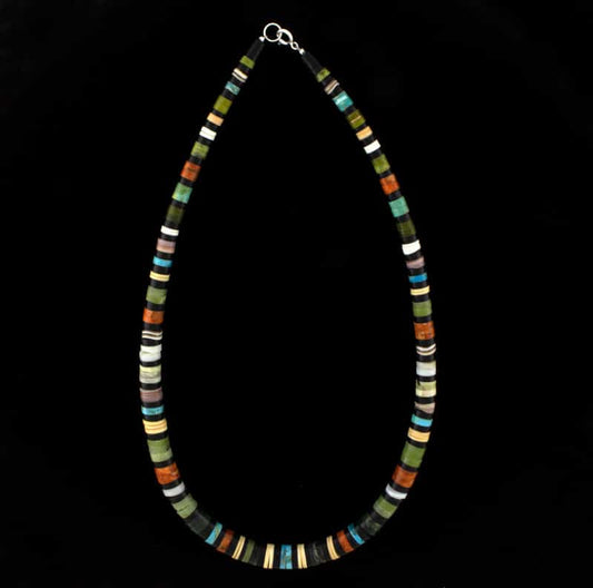 Graduated Multi-Color Heishi Necklace