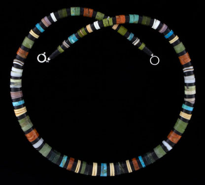 Graduated Multi-Color Heishi Necklace