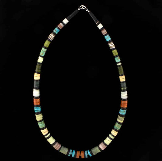 Graduated Multi-Color Heishi Necklace