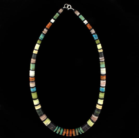 Graduated Multi-Color Heishi Necklace