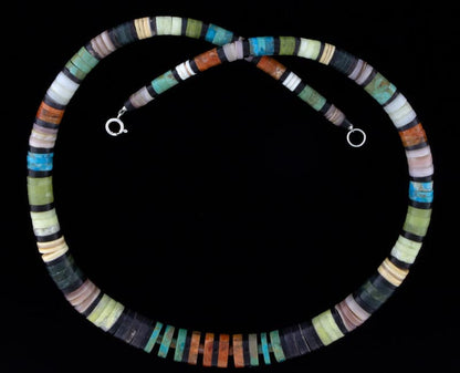 Graduated Multi-Color Heishi Necklace