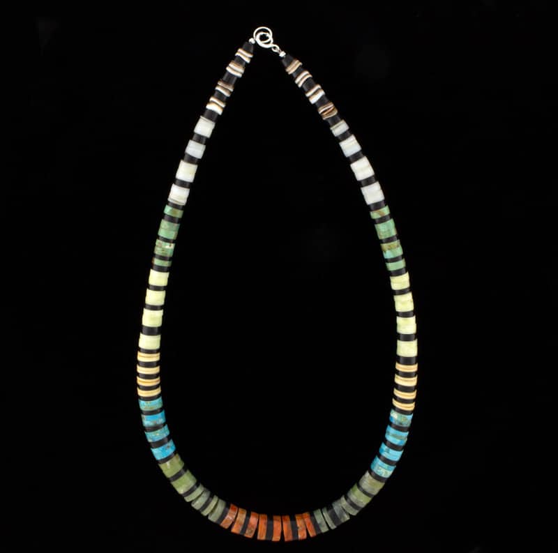 Graduated Multi-Color Heishi Necklace