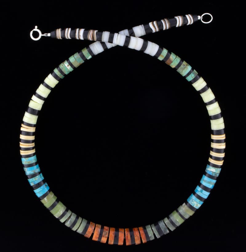 Graduated Multi-Color Heishi Necklace