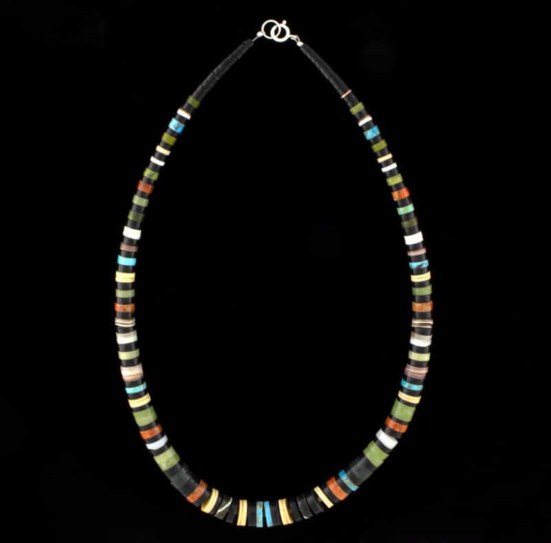 Graduated Multi-Color Heishi Necklace