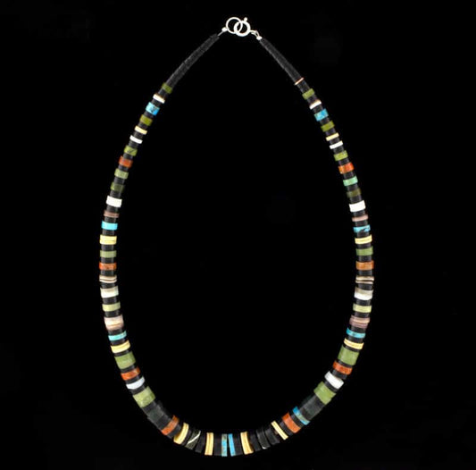 Graduated Multi-Color Heishi Necklace