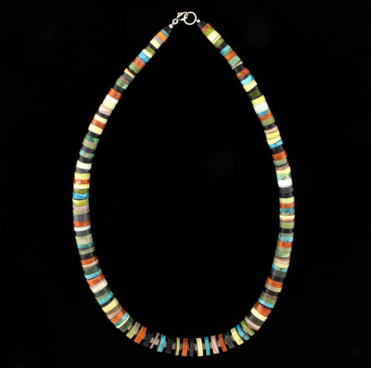 Graduated Multi-Color Heishi Necklace