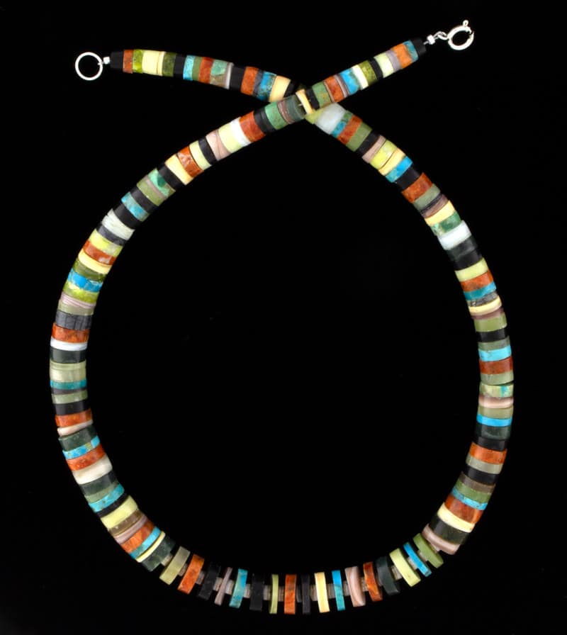 Graduated Multi-Color Heishi Necklace