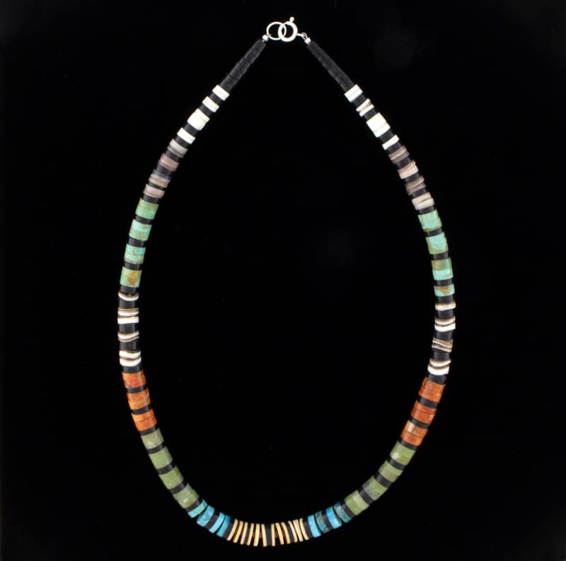 Graduated Multi-Color Heishi Necklace