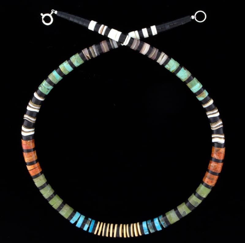 Graduated Multi-Color Heishi Necklace