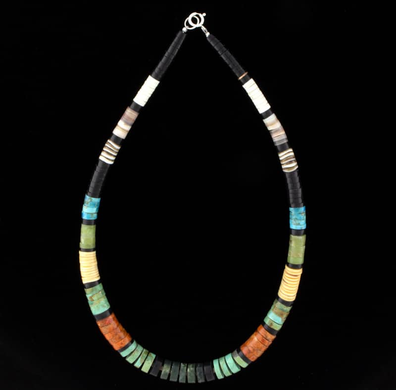 Graduated Multi-Color Heishi Necklace