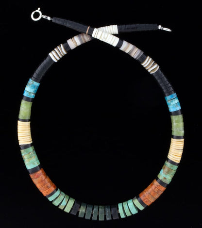 Graduated Multi-Color Heishi Necklace