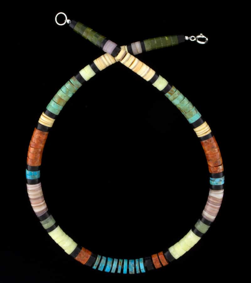 Graduated Multi-Color Heishi Necklace