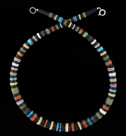 Graduated Multi-Color Heishi Necklace