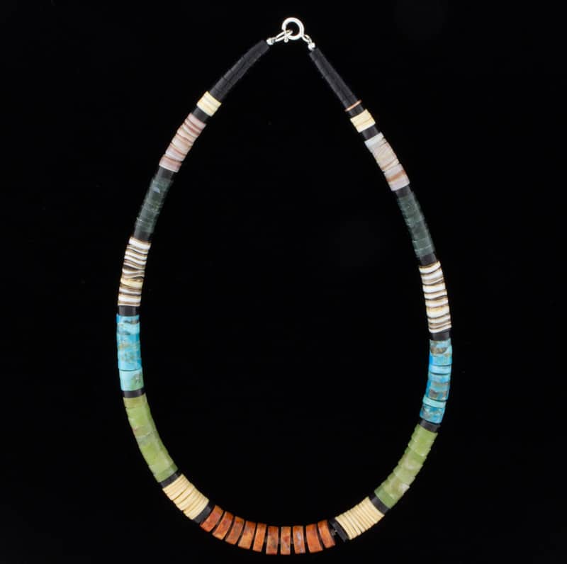 Graduated Multi-Color Heishi Necklace