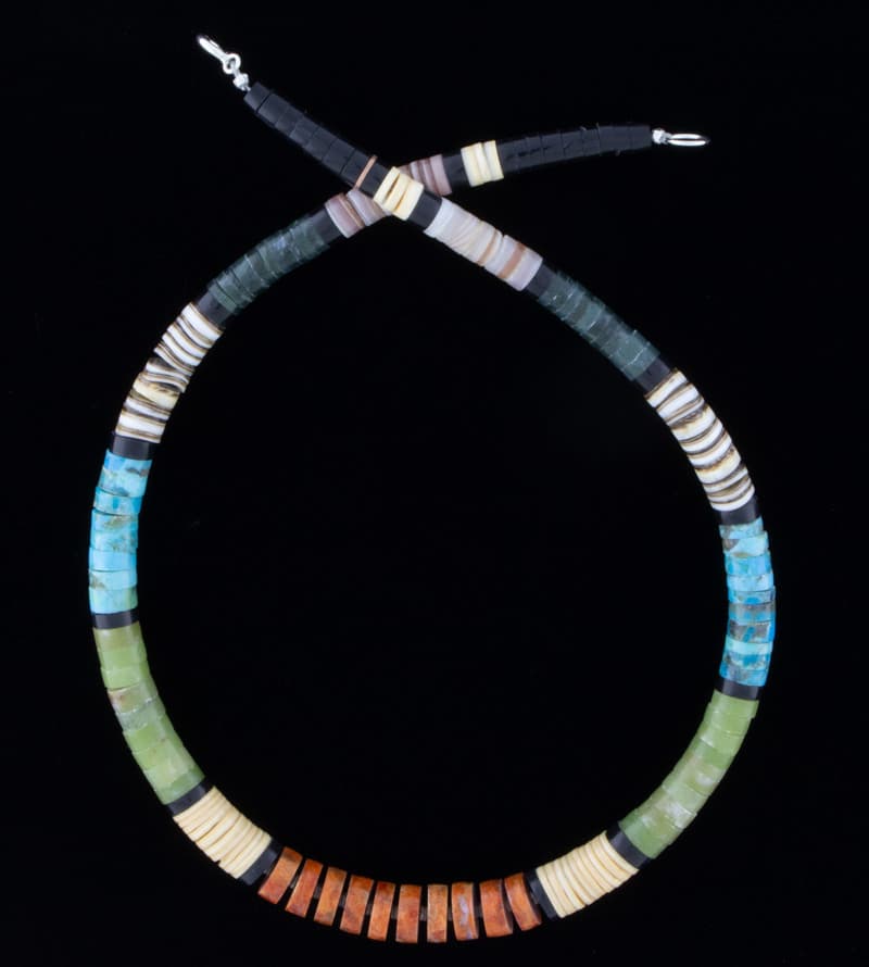 Graduated Multi-Color Heishi Necklace