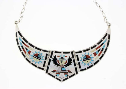 Collier en inlay multi-pierres Zuni - NL#1013