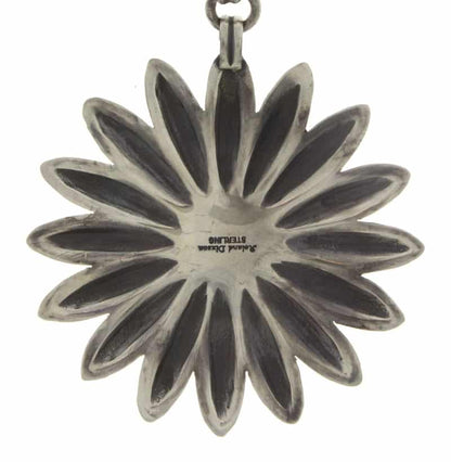 Collana a catena con link a girasole in turchese naturale di Pilot Mountain