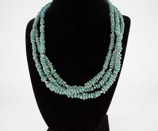 3-Strand Dry Creek Turquoise Nugget Necklace