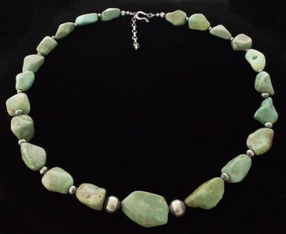 Natural Kingman Turquoise Nugget Necklace