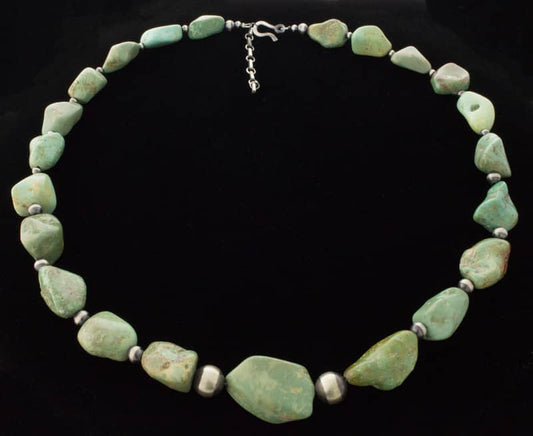 Natural Kingman Turquoise Nugget Necklace