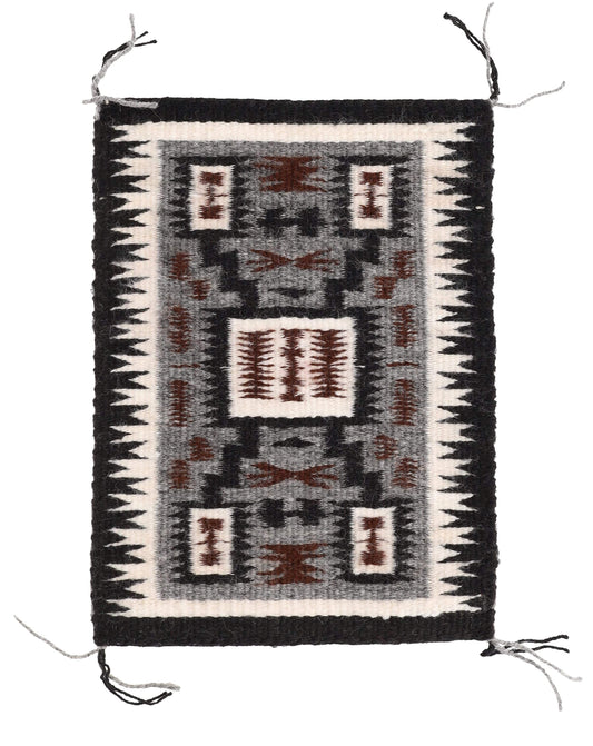 Miniature Storm Pattern Navajo Rug